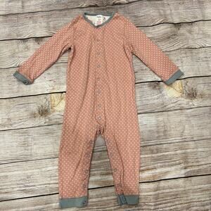 Baby Boden Footless Pink Polka Dot PJs (18-24M)